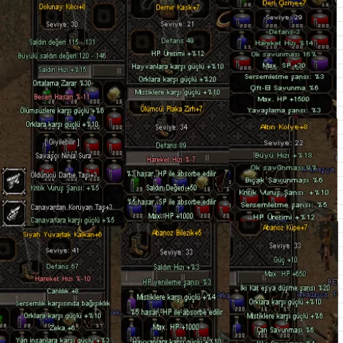  SAVAŞCI SET 4 VE 5 EFSUN +7-8 İTEMLER HERŞEY VAR